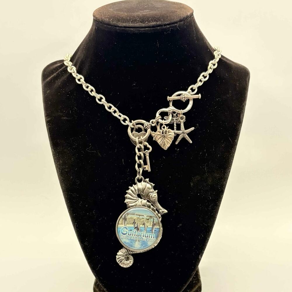 Silver Seahorse Gulfarium Necklace